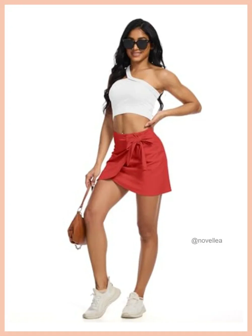 Women's Athletic Skort with Pockets Wrap High Waist Tummy Control Tennis Golf